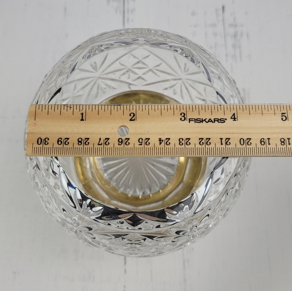 Vtg Crystal Candleholder With Metal Stand - Picture 6 of 16